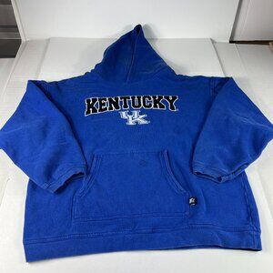 VTG Starter Kentucky Wildcats Sweatshirt Fits Large Blue Faded Hoodie Tag XL